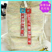 PVC Concert Ribbon Storage Sleeve Keychain for Fan Merchandise and Ita Bags