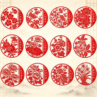 2026 Chinese Style Twelve Flower Seasons Cross Stitch Kit for Living Room Dining Room Decor