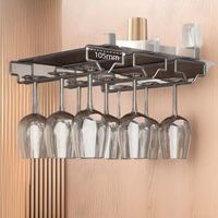Under-Cabinet Stemware Rack - No-Drill Wine Glass Holder for Home Bar & Kitchen