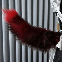 Realistic Faux Fur Animal Tail and Cat Ear Headband Set for Cosplay Parties