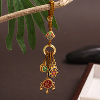 Chinese Style Lucky Charm Keychain Hand-Woven Fortune Bag Car Key Pendant