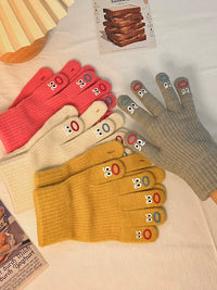 Funny Fingerless Gloves for Women, Winter Warm Cycling & Outdoor Activities