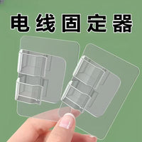 Cable Management Clips Self-Adhesive Wire Organizer for Wall Mounting