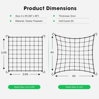 Elastic Trellis Netting with Hooks for Grow Tents