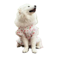 Breathable Summer Dog Dress Vest for Large Dogs, Lightweight Princess Style with Flutter Sleeves