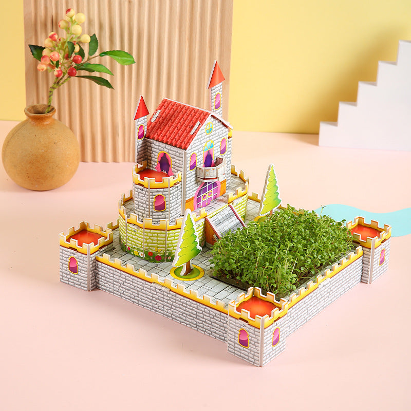 Zhilbao 3D Oasis in Stone City Jigsaw Puzzle for Kids, Educational Building Model Toy