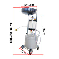 Pneumatic Waste Oil Drainer and Collector with Measuring Cup for Vehicle Maintenance