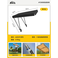 Portable Folding Fishing Chair with Canopy and Cup Holder for Outdoor Camping and Beach