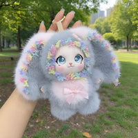 Plush Big-Eared Bunny Keychain Pendant for Bags and Gifts