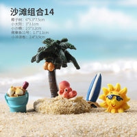Aquarium Decoration Kit with Artificial Coral, Miniature Landscape Ornaments, and Submersible Plants