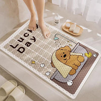 Non-Slip Bathroom Shower Mat with Suction Cups for Bathtub and Shower Stall, Kids Safety Bath Mat