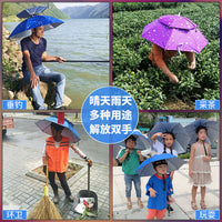 Hands-Free Double-Layer UV Protection Umbrella Hat for Outdoor Activities