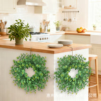 Nordic Artificial Eucalyptus Leaf Garland Wreath for Home Decor