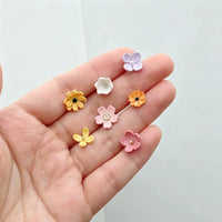 Mini Multi-Petal Flower Polymer Clay Molds for DIY Earrings and Crafts