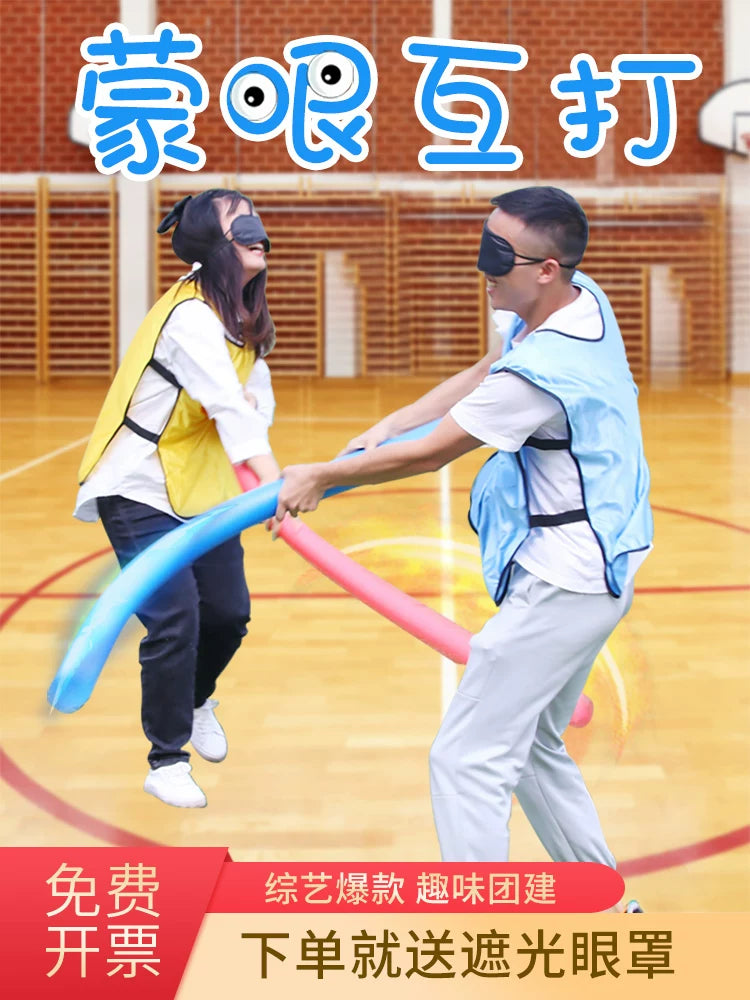 Blindfolded Foam Batting Game Set for Team Building & Parties
