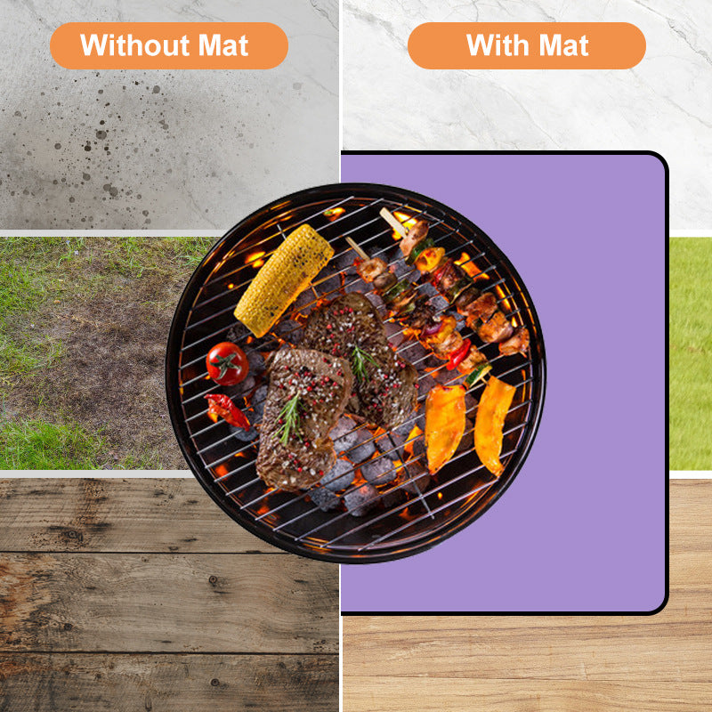 Colorful Fireproof Mat Outdoor BBQ Grill Table Mat Fire Retardant Stain Resistant High Temperature Pizza Oven Insulation Pad