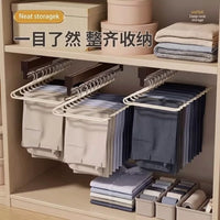 Z-Shaped Non-Slip Pants Hanger for Wardrobe Organization, Space-Saving Trousers Rack
