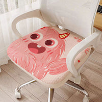 Summer Ice Silk Cartoon Study Chair Cover Breathable Cool Computer Chair Slipcover