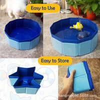 Foldable Pet Swimming Pool for Dogs and Cats - Portable Bathing Tub for Large Breeds