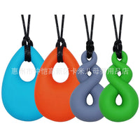 Teardrop Chewable Sensory Necklace for Autism ADHD Oral Motor Kids - 4 Pack