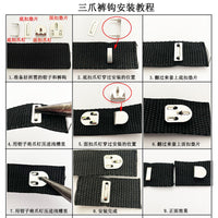 No-Sew Metal Trouser Hooks and Bar Fasteners for Skirts and Pants