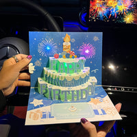 3D Pop-Up Birthday Cake Card with Music & Lights for Girlfriend, Couples, DIY Gift