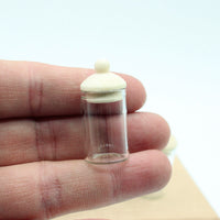 Dollhouse Miniature Corked Glass Jars Set for Storage and Display
