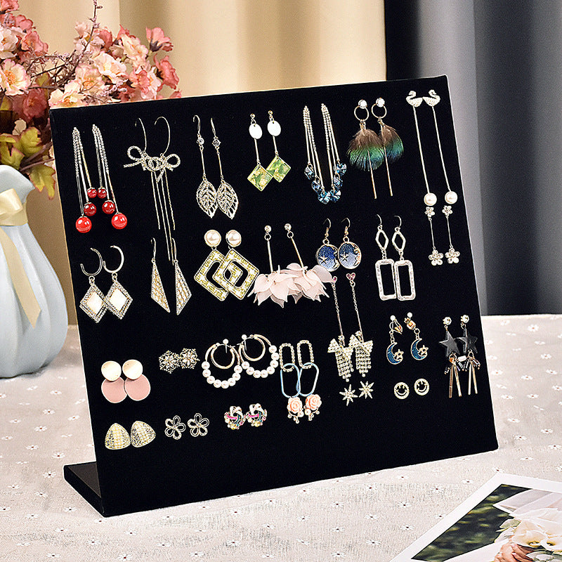 Velvet Earring and Necklace Display Stand for Jewelry Organization