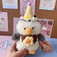 Pet Penguin Cream Hat and Bib Set for Cats and Dogs, Photo Prop Decoration