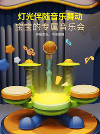 Baby Drum Set Toy with Music and Lights for Toddlers 1-3 Years Old