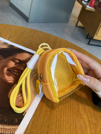 Cartoon Transparent Mini Bag Keychain for Earphones & Small Items