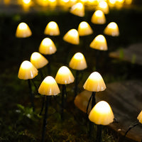 Solar LED Mushroom String Lights Outdoor Garden Pathway Decorative Landscape Lamps for Patio Yard