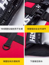 Hisea High Buoyancy Life Vest for Adults and Kids - Portable Professional Fishing and Swimming Buoyancy Aid
