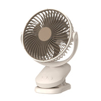 Portable USB Rechargeable Clip-on Oscillating Desk Fan with Quiet Brushless Motor and Large Capacity Battery