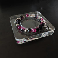 Acrylic Jewelry Display Tray for Bracelets and Beads, Art Style Storage and Photography Prop