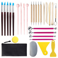 28-Piece Pottery & Clay Sculpting Tool Set for DIY Crafting