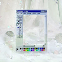 Creative Retro Computer Frame Acrylic Photo Frame Display Stand for 3-inch Instax Photos