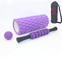 Muscle Relaxation Foam Roller Set with Massage Stick and Myofascial Release Balls for Pilates and Yoga