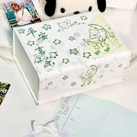 Cute Cartoon Magnetic Card Holder with Lid for Stationery Storage