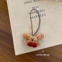 Korean Ins Style Christmas New Year Cartoon Rabbit Doll Keychain Bag Charm