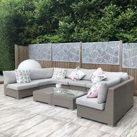 Outdoor Wood Plastic Composite Carved Privacy Screen Panel for Garden Patio