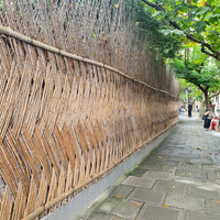 Handwoven Bamboo Fence Panel for Garden and Yard Decor
