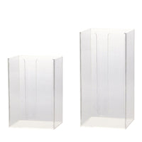 Clear Acrylic Tissue Box Holder for Bathroom Kitchen Living Room, Punch-Free Wall Mount or Countertop Organizer