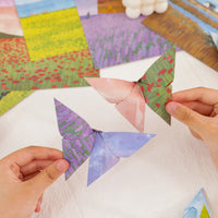 Healing Oil Painting Landscape Origami Paper for DIY Crafts and Decoration
