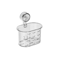 Suction Cup Facial Tissue Dispenser Bathroom Wall-Mounted Storage Basket for Cosmetics and Toiletries, No-Drill Installation
