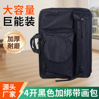 Art Portfolio Bag 4K Thickened Multifunctional Zipper Backpack for Sketching and Art Exams