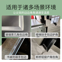 Clear Invisible Edge Protector Strip for Glass Doors, Tables, and Furniture