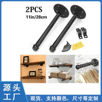 Industrial Pipe Shelf Brackets Wall Mounted Floating Shelves Support for Living Room Planter Display Storage