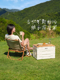 Happy Enamel Camping Dinnerware Set - Portable Outdoor Picnic Plates & Bowls