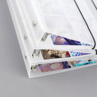 A5 Frosted Transparent 4-Grid Loose-Leaf Binder Cover for Photo Cards and Notebooks